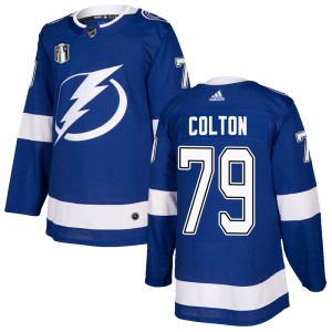 Ross Colton Men's Adidas Tampa Bay Lightning Authentic Blue Home 2022 Stanley Cup Final Jersey