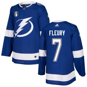 Haydn Fleury Men's Adidas Tampa Bay Lightning Authentic Blue Home 2022 Stanley Cup Final Jersey