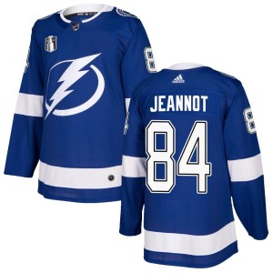 Tanner Jeannot Men's Adidas Tampa Bay Lightning Authentic Blue Home 2022 Stanley Cup Final Jersey