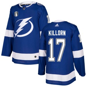 Alex Killorn Men's Adidas Tampa Bay Lightning Authentic Blue Home 2022 Stanley Cup Final Jersey