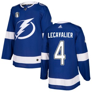 Vincent Lecavalier Men's Adidas Tampa Bay Lightning Authentic Blue Home 2022 Stanley Cup Final Jersey