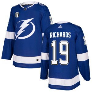 Brad Richards Men's Adidas Tampa Bay Lightning Authentic Blue Home 2022 Stanley Cup Final Jersey