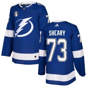Conor Sheary Men's Adidas Tampa Bay Lightning Authentic Blue Home 2022 Stanley Cup Final Jersey