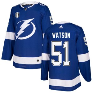 Austin Watson Men's Adidas Tampa Bay Lightning Authentic Blue Home 2022 Stanley Cup Final Jersey