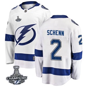 Luke Schenn Youth Fanatics Branded Tampa Bay Lightning Breakaway White Away 2020 Stanley Cup Champions Jersey