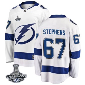 Mitchell Stephens Youth Fanatics Branded Tampa Bay Lightning Breakaway White Away 2020 Stanley Cup Champions Jersey