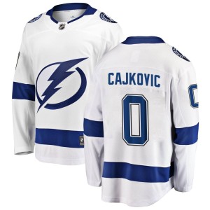 Maxim Cajkovic Men's Fanatics Branded Tampa Bay Lightning Breakaway White Away Jersey