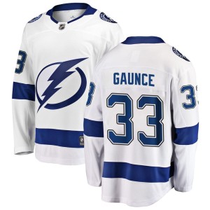 Cameron Gaunce Men's Fanatics Branded Tampa Bay Lightning Breakaway White Away Jersey