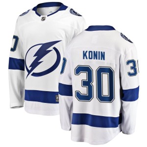 Kyle Konin Men's Fanatics Branded Tampa Bay Lightning Breakaway White Away Jersey