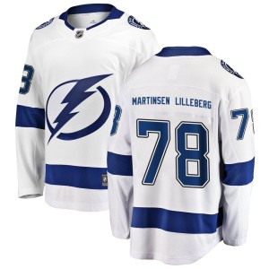 Emil Martinsen Lilleberg Men's Fanatics Branded Tampa Bay Lightning Breakaway White Away Jersey
