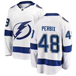 Nick Perbix Men's Fanatics Branded Tampa Bay Lightning Breakaway White Away Jersey