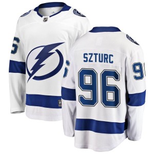 Gabriel Szturc Men's Fanatics Branded Tampa Bay Lightning Breakaway White Away Jersey