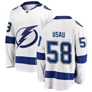 Ilya Usau Men's Fanatics Branded Tampa Bay Lightning Breakaway White Away Jersey