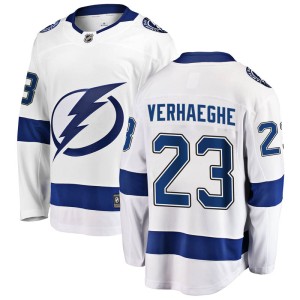 Carter Verhaeghe Men's Fanatics Branded Tampa Bay Lightning Breakaway White Away Jersey