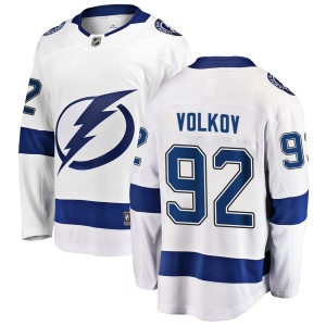 Alexander Volkov Men's Fanatics Branded Tampa Bay Lightning Breakaway White ized Away Jersey