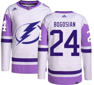 Zach Bogosian Men's Adidas Tampa Bay Lightning Authentic Hockey Fights Cancer Jersey