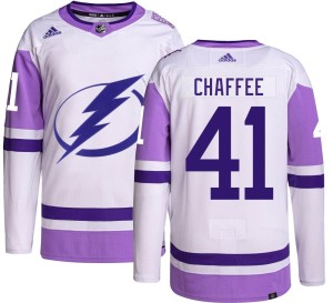 Mitchell Chaffee Men's Adidas Tampa Bay Lightning Authentic Hockey Fights Cancer Jersey