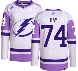 Sean Day Men's Adidas Tampa Bay Lightning Authentic Hockey Fights Cancer Jersey