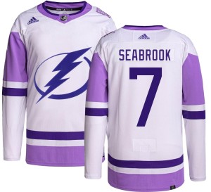 Brent Seabrook Men's Adidas Tampa Bay Lightning Authentic Hockey Fights Cancer Jersey