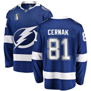 Erik Cernak Youth Fanatics Branded Tampa Bay Lightning Breakaway Blue Home 2022 Stanley Cup Final Jersey