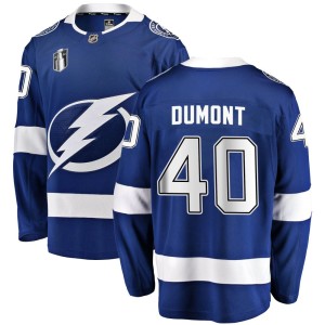 Gabriel Dumont Youth Fanatics Branded Tampa Bay Lightning Breakaway Blue Home 2022 Stanley Cup Final Jersey