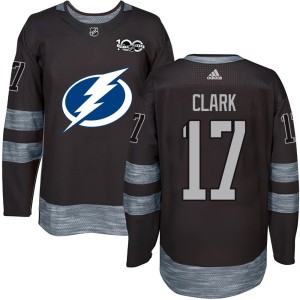 Wendel Clark Youth Tampa Bay Lightning Authentic Black 1917-2017 100th Anniversary Jersey