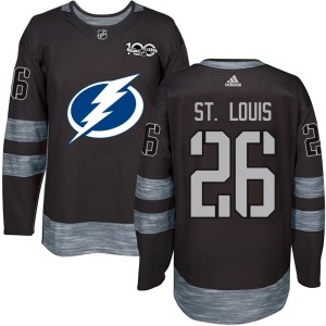 Martin St. Louis Youth Tampa Bay Lightning Authentic Black 1917-2017 100th Anniversary Jersey