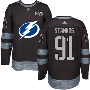 Steven Stamkos Youth Tampa Bay Lightning Authentic Black 1917-2017 100th Anniversary Jersey