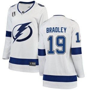Brian Bradley Women's Fanatics Branded Tampa Bay Lightning Breakaway White Away 2022 Stanley Cup Final Jersey