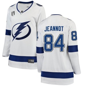 Tanner Jeannot Women's Fanatics Branded Tampa Bay Lightning Breakaway White Away 2022 Stanley Cup Final Jersey