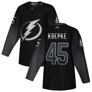 Cole Koepke Youth Adidas Tampa Bay Lightning Authentic Black Alternate Jersey
