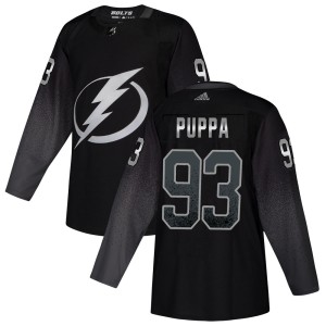 Daren Puppa Youth Adidas Tampa Bay Lightning Authentic Black Alternate Jersey