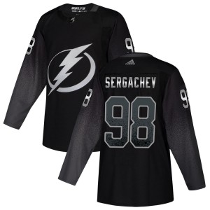 Mikhail Sergachev Youth Adidas Tampa Bay Lightning Authentic Black Alternate Jersey
