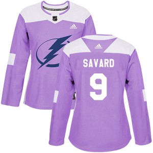Denis Savard Women's Adidas Tampa Bay Lightning Authentic Purple Fights Cancer Practice Jersey