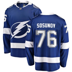 Oleg Sosunov Men's Fanatics Branded Tampa Bay Lightning Breakaway Blue Home Jersey