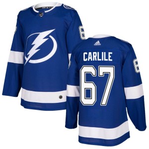 Declan Carlile Men's Adidas Tampa Bay Lightning Authentic Blue Home Jersey