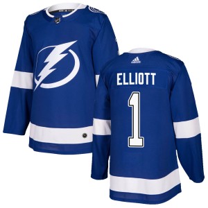 Brian Elliott Men's Adidas Tampa Bay Lightning Authentic Blue Home Jersey