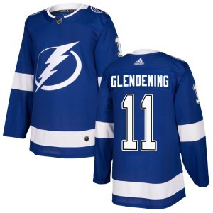 Luke Glendening Men's Adidas Tampa Bay Lightning Authentic Blue Home Jersey