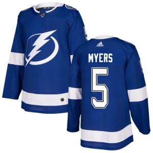 Philippe Myers Men's Adidas Tampa Bay Lightning Authentic Blue Home Jersey