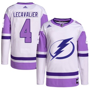 Vincent Lecavalier Youth Adidas Tampa Bay Lightning Authentic White/Purple Hockey Fights Cancer Primegreen Jersey