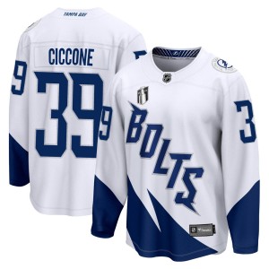Enrico Ciccone Youth Fanatics Branded Tampa Bay Lightning Breakaway White 2022 Stadium Series 2022 Stanley Cup Final Jersey