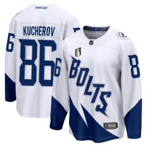 Nikita Kucherov Youth Fanatics Branded Tampa Bay Lightning Breakaway White 2022 Stadium Series 2022 Stanley Cup Final Jersey