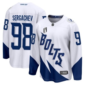 Mikhail Sergachev Youth Fanatics Branded Tampa Bay Lightning Breakaway White 2022 Stadium Series 2022 Stanley Cup Final Jersey