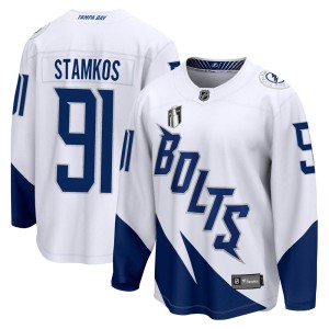 Steven Stamkos Youth Fanatics Branded Tampa Bay Lightning Breakaway White 2022 Stadium Series 2022 Stanley Cup Final Jersey