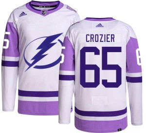Maxwell Crozier Youth Adidas Tampa Bay Lightning Authentic Hockey Fights Cancer Jersey