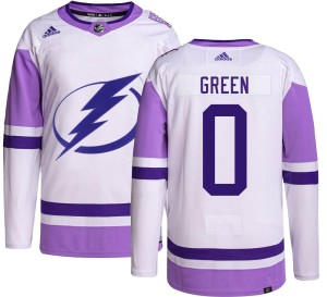 Alexander Green Youth Adidas Tampa Bay Lightning Authentic Green Hockey Fights Cancer Jersey