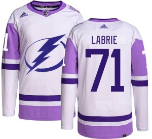 Pierre-Cedric Labrie Youth Adidas Tampa Bay Lightning Authentic Hockey Fights Cancer Jersey