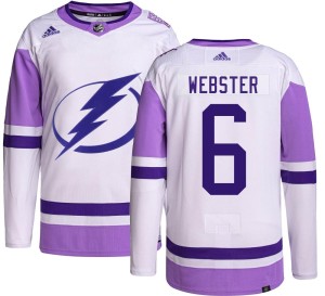 McKade Webster Youth Adidas Tampa Bay Lightning Authentic Hockey Fights Cancer Jersey