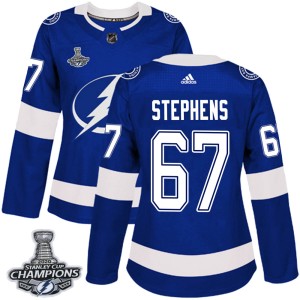 Mitchell Stephens Women's Adidas Tampa Bay Lightning Authentic Blue Home 2020 Stanley Cup Champions Jersey