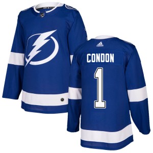 Mike Condon Youth Adidas Tampa Bay Lightning Authentic Blue ized Home Jersey